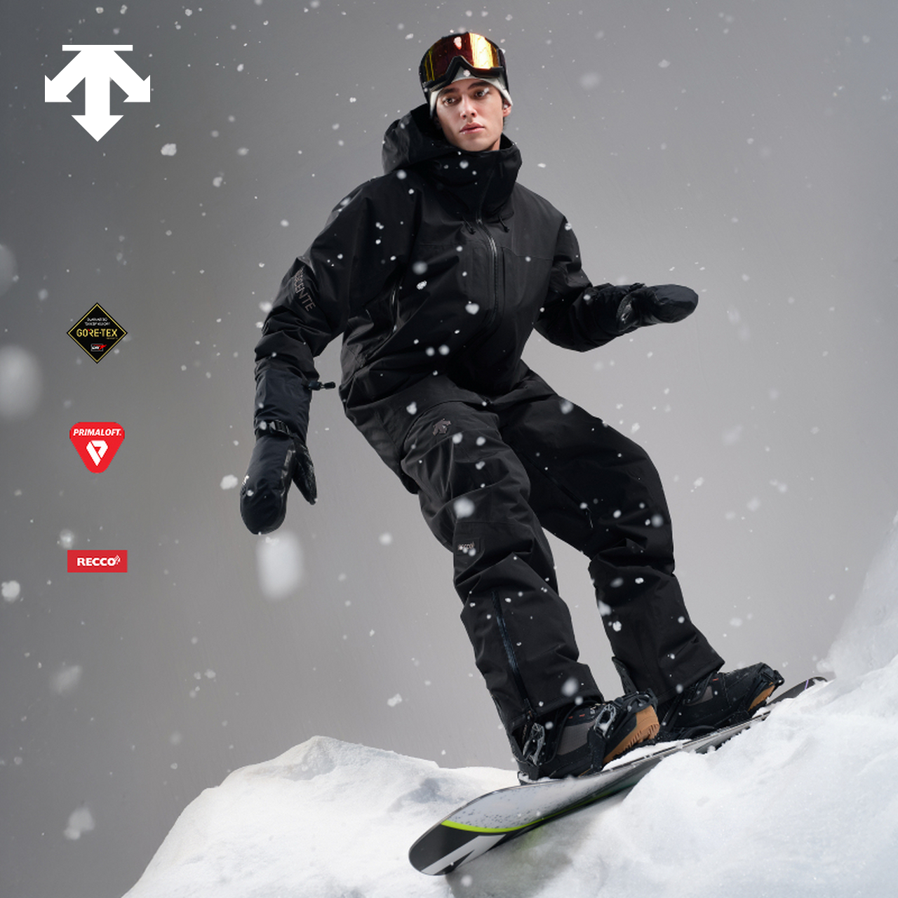 DESCENTE迪桑特RWSB男女GTX防风防水透湿P棉保暖RECCO专业滑雪裤