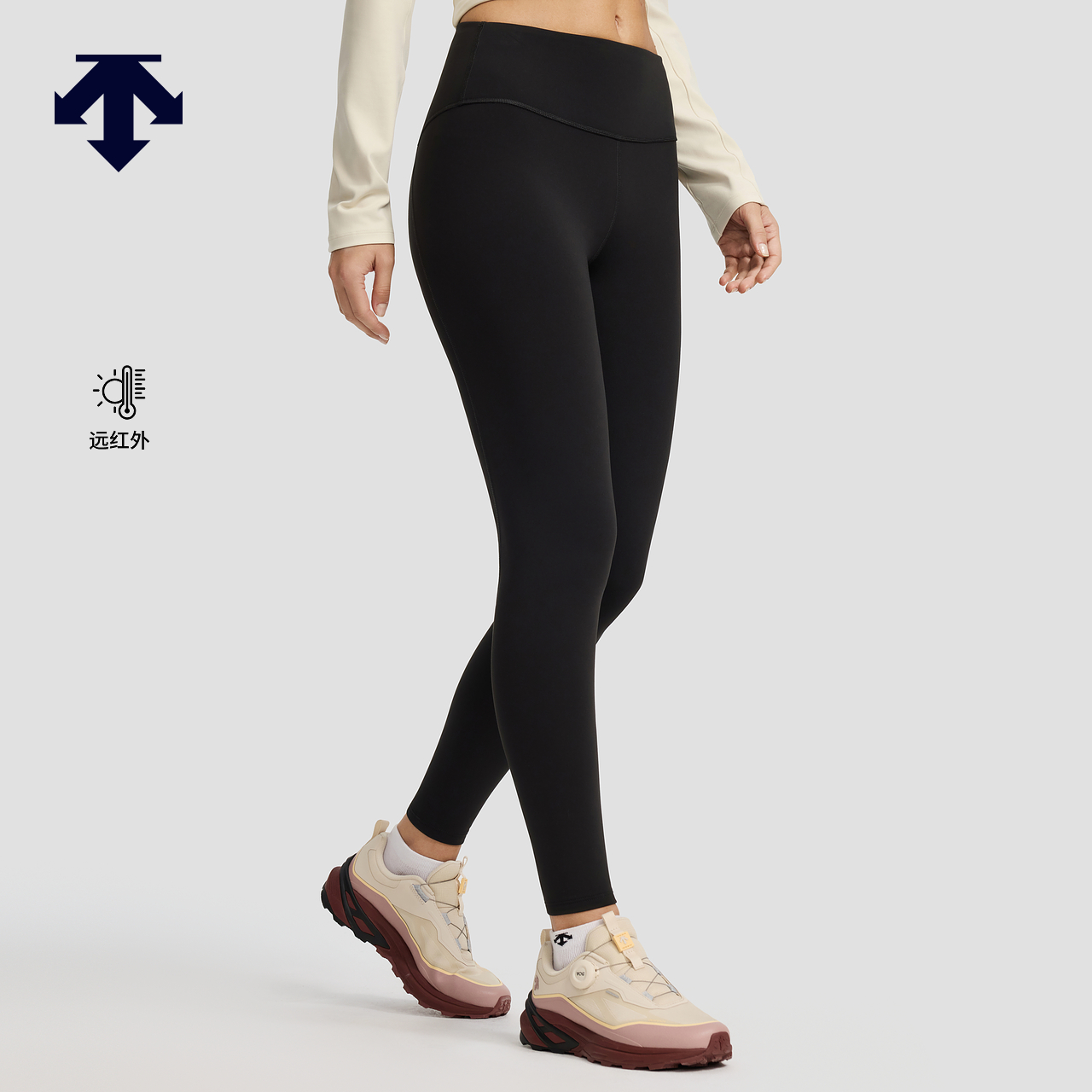 DESCENTE迪桑特PERFORMANCE系列女士保暖健身瑜伽紧身裤秋冬新品