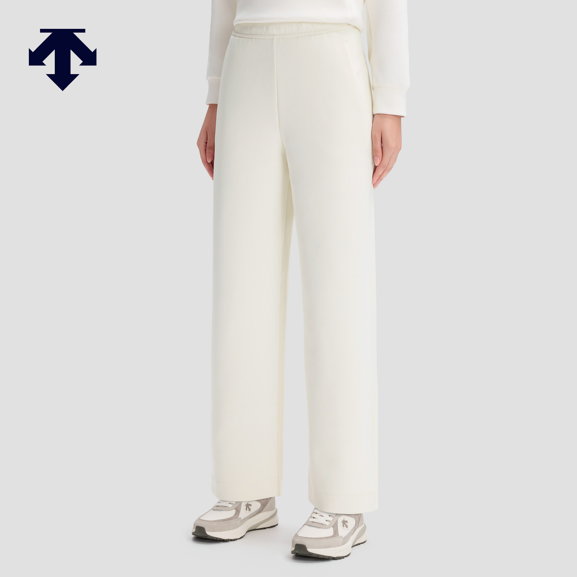 DESCENTE迪桑特ESSENTIAL系列女士运动针织阔腿长裤秋冬新品,运动服/休闲服装,运动长裤,淘宝优惠券,粉丝福利购,淘宝优惠卷