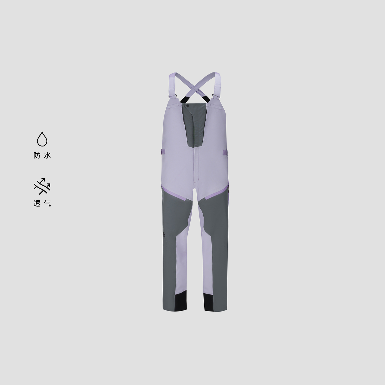 DESCENTE迪桑特SKI系列男士防水透气双板背带滑雪裤冬季