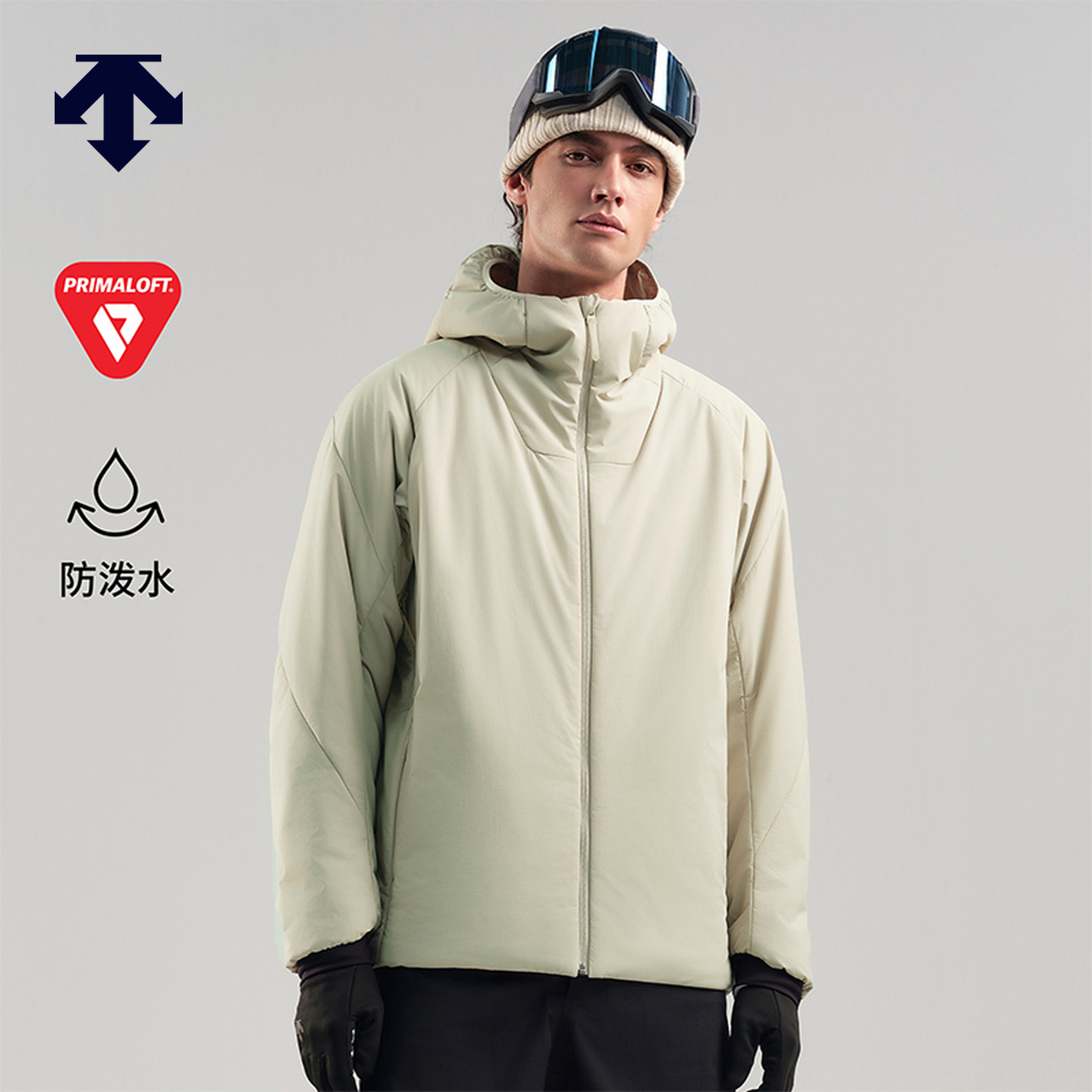 DESCENTE迪桑特RWSB男女同款防泼水P棉滑雪中层保暖棉服