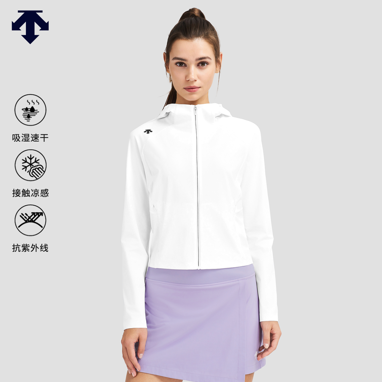 DESCENTE迪桑特WOMEN’S TRAINING系列女士针织运动上衣夏季新品