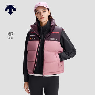 DESCENTE迪桑特SKI STYLE运动休闲女士Replica拼色保暖羽绒马甲
