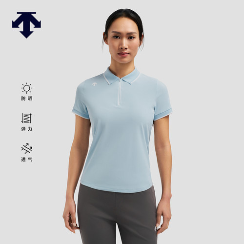 DESCENTE迪桑特WOMEN’S TRAINING系列女士短袖防晒POLO衫