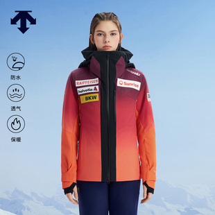 DESCENTE迪桑特SKI系列女士专业防水透气保暖专业双板滑雪服冬季