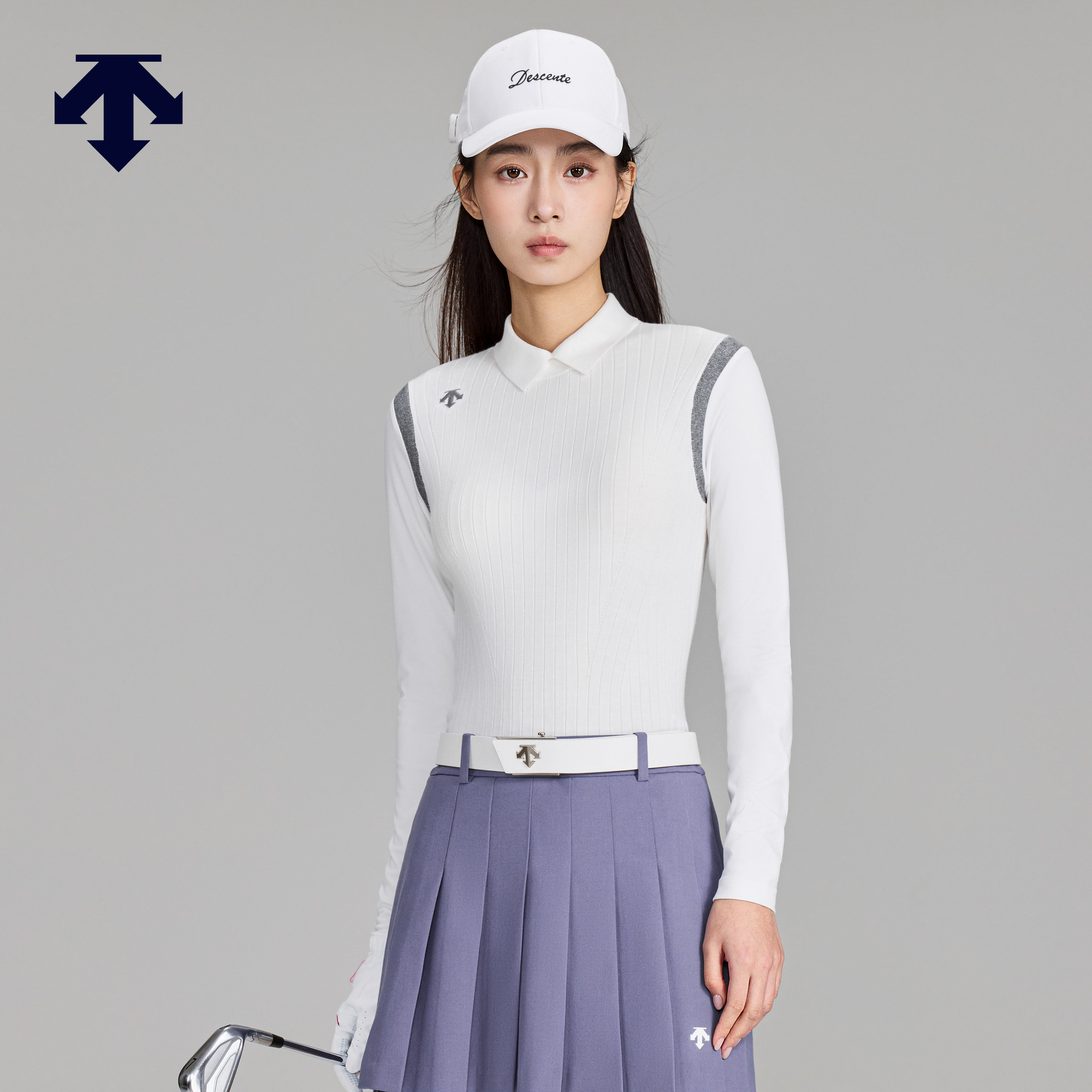 DESCENTEGOLF 迪桑特高尔夫女士PRO系列针织长袖polo衫早春新品,运动服/休闲服装,运动POLO衫,淘宝优惠券,粉丝福利购,淘宝优惠卷