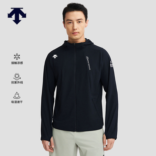 DESCENTE迪桑特RUNNING系列铁三男士 凉感防晒外套针织运动上衣