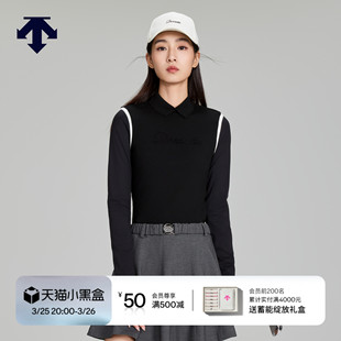 POLO衫 迪桑特高尔夫女PRO弹力拼接长袖 Cowan同款 新品 Olivia