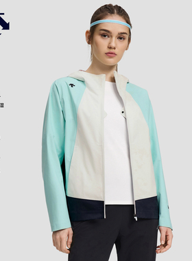 DESCENTE迪桑特女士F360拼色防风防水透湿耐磨梭织外套秋冬新品