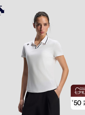 DESCENTE迪桑特WOMEN’S TRAINING系列女士D-TOUGH收腰短袖POLO衫