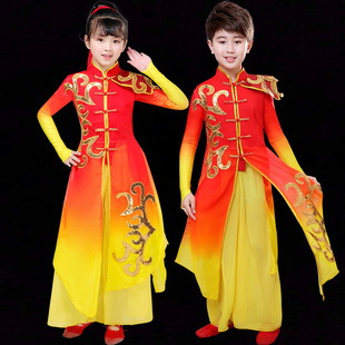 2026新款中国风儿童古典开场舞演出服少年志舞蹈服装男女童打