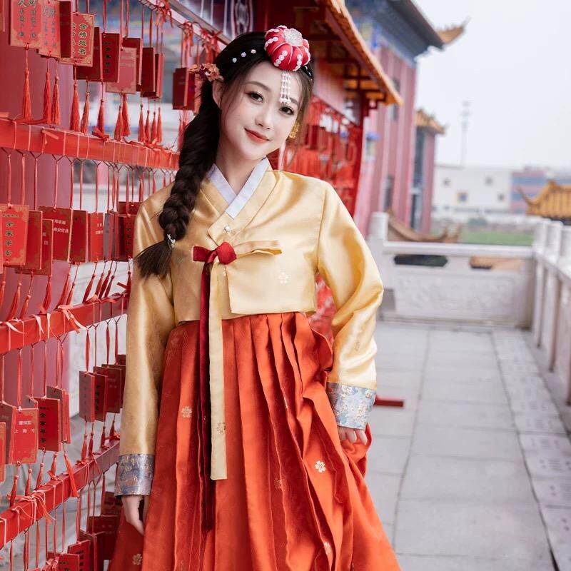新款延吉朝鲜族民族服装传统韩服女婚礼服超仙女款写真舞台演出服