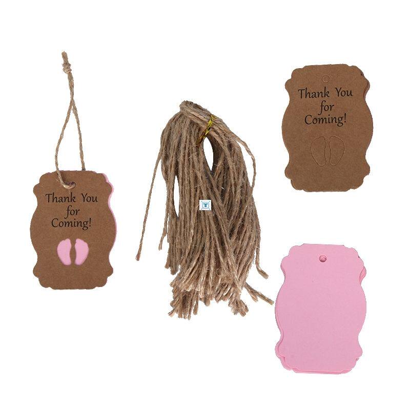 50pcs baby shower tag labels thank you for coming tags new