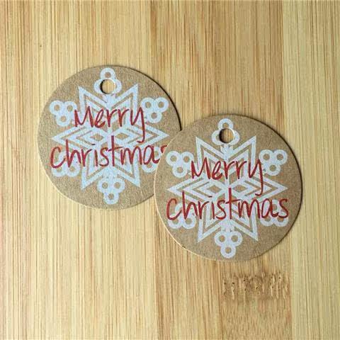 christmas tags gift paper labels圣诞节礼物品包装手写吊牌卡绳