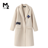 中年妈妈毛呢外套双面呢大衣 M2折扣店宽松大码 断码 清仓