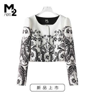 M2女装折扣店春秋时尚百搭复古民族风设计感宽松显瘦长袖短外套