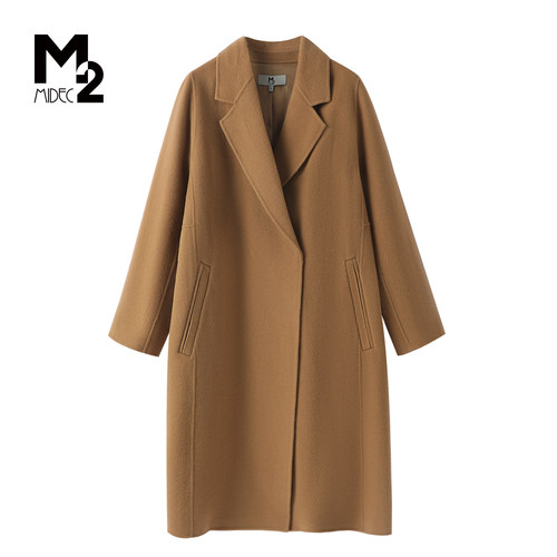 M2折扣店冬季极简羊毛双面呢大衣