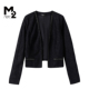 M2折扣店春秋新款 外套 短款 宽松大码 收腰显瘦中年妈妈时尚
