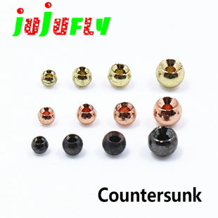 飞天啾 飞蝇头珠  钻孔钨珠钨豆Tungsten 加重若虫头珠 飞钓配件