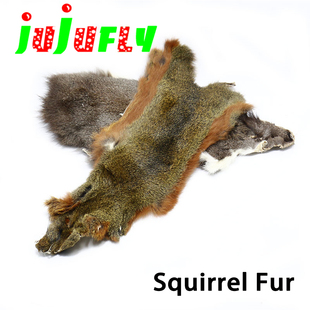飞天啾 飞蝇绑制材料 进口松鼠皮 Tree Squirrel Skins 整张兽毛