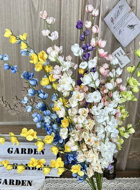 紫罗兰仿真花假花束人造绢花塑料插花艺摆件婚庆礼堂布置客厅装饰