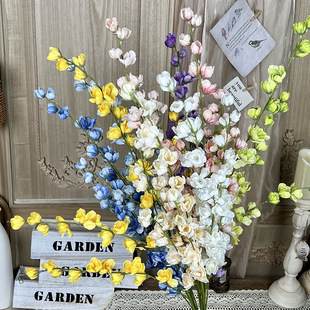 紫罗兰仿真花假花束人造绢花塑料插花艺摆件婚庆礼堂布置客厅装饰