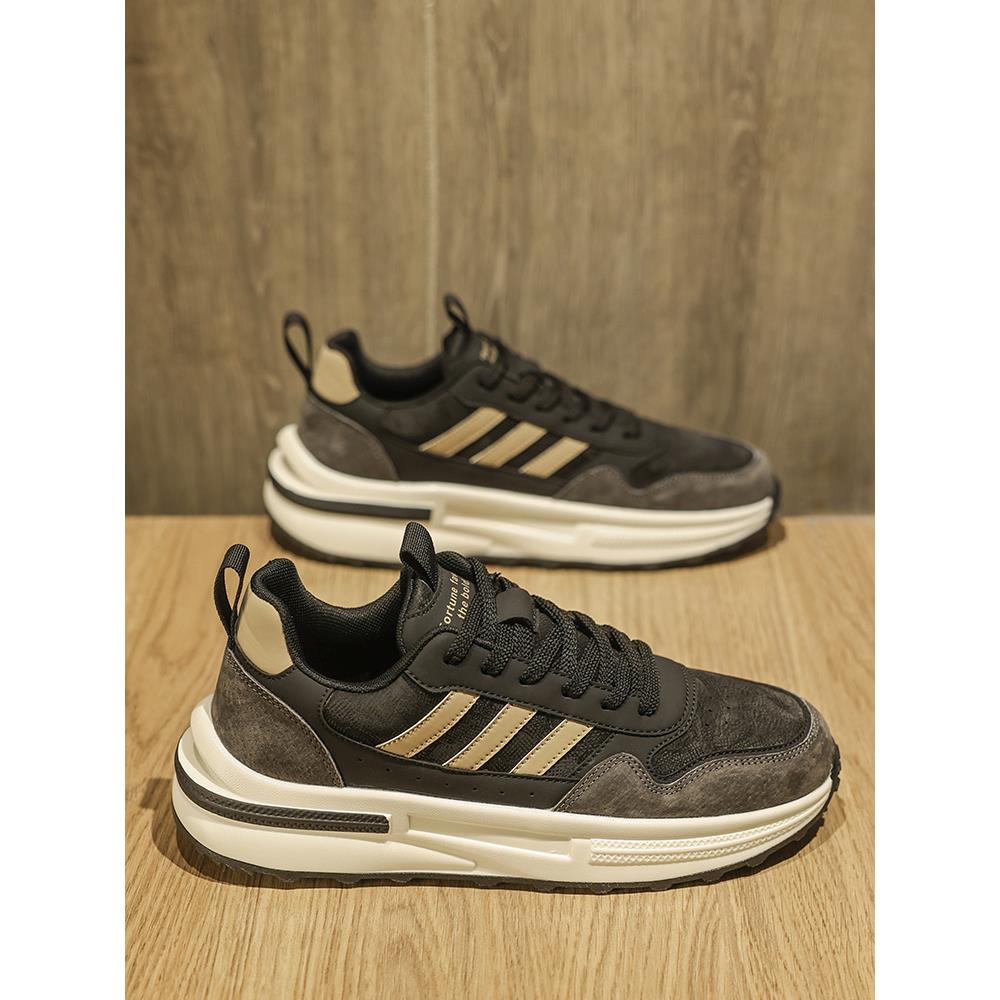 浙江健盛男鞋时尚潮流休闲运动鞋厚底舒适百搭透气软底阿甘鞋