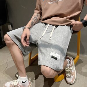 短裤男潮牌ins中裤学生港风宽松纯棉五分裤411-1-k006-p38图片
