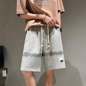 运动休闲中裤学生港风宽松纯棉五分裤411-1-k006-p38图片