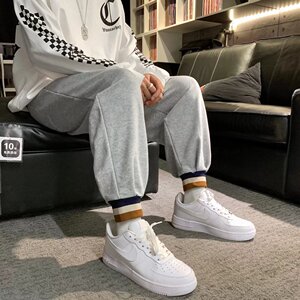 束脚条纹边高级感裤子 休闲卫裤男 411-1-k188-p35图片