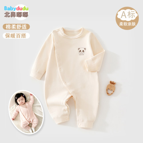 婴儿连体衣秋季纯棉保暖宝宝衣服