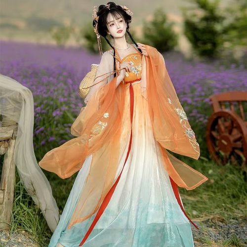 宋制唐制汉服诃子裙大袖衫套装