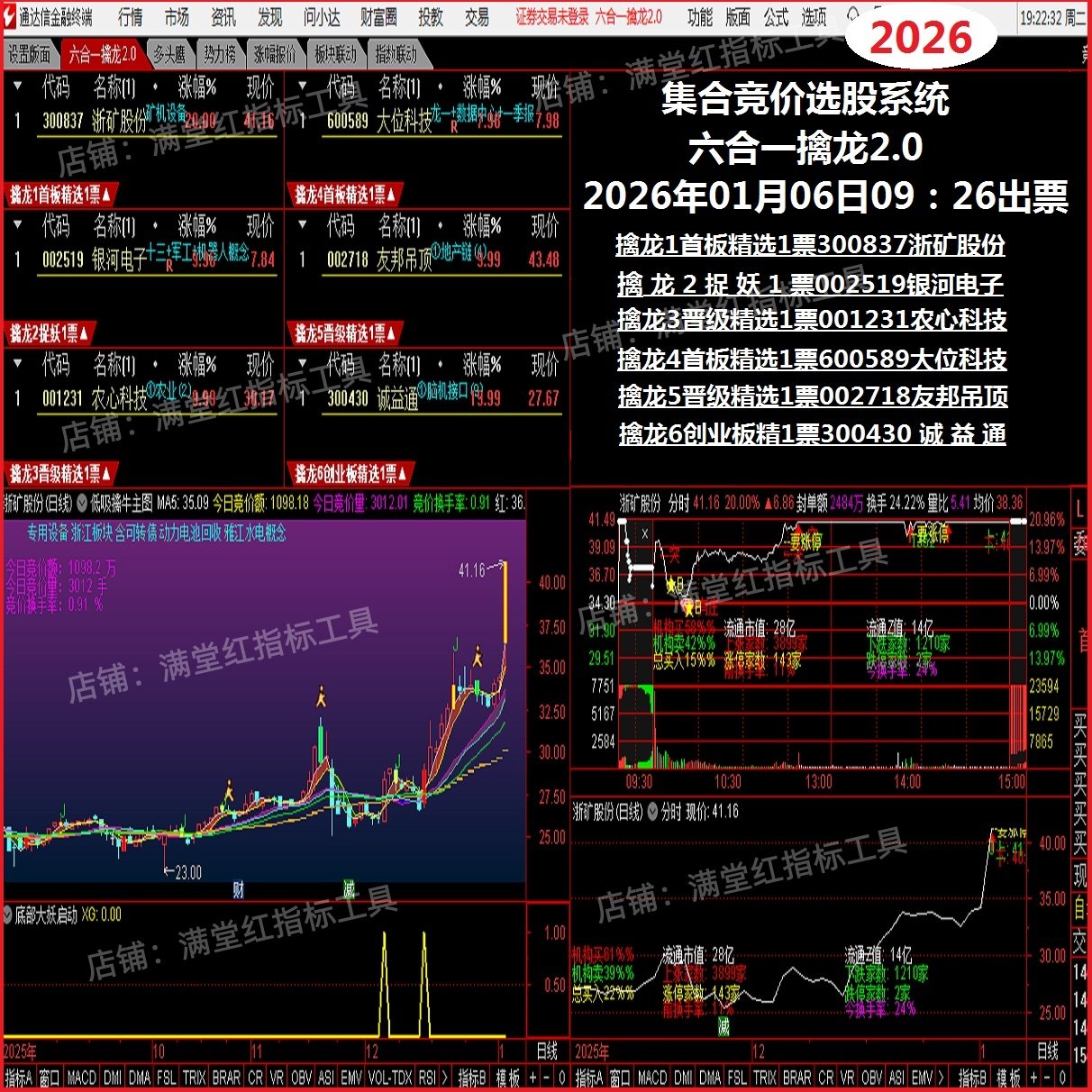 2026六合一擒龙2.0集合竞价抓涨停热点板块打板技术强势选股系统