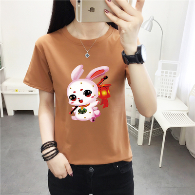 短袖韩版常规印花T恤女宽松半袖