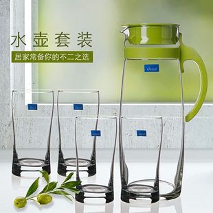 进口ocean耐热大容量玻璃开水冷水壶防爆耐高温茶壶家用水壶套装