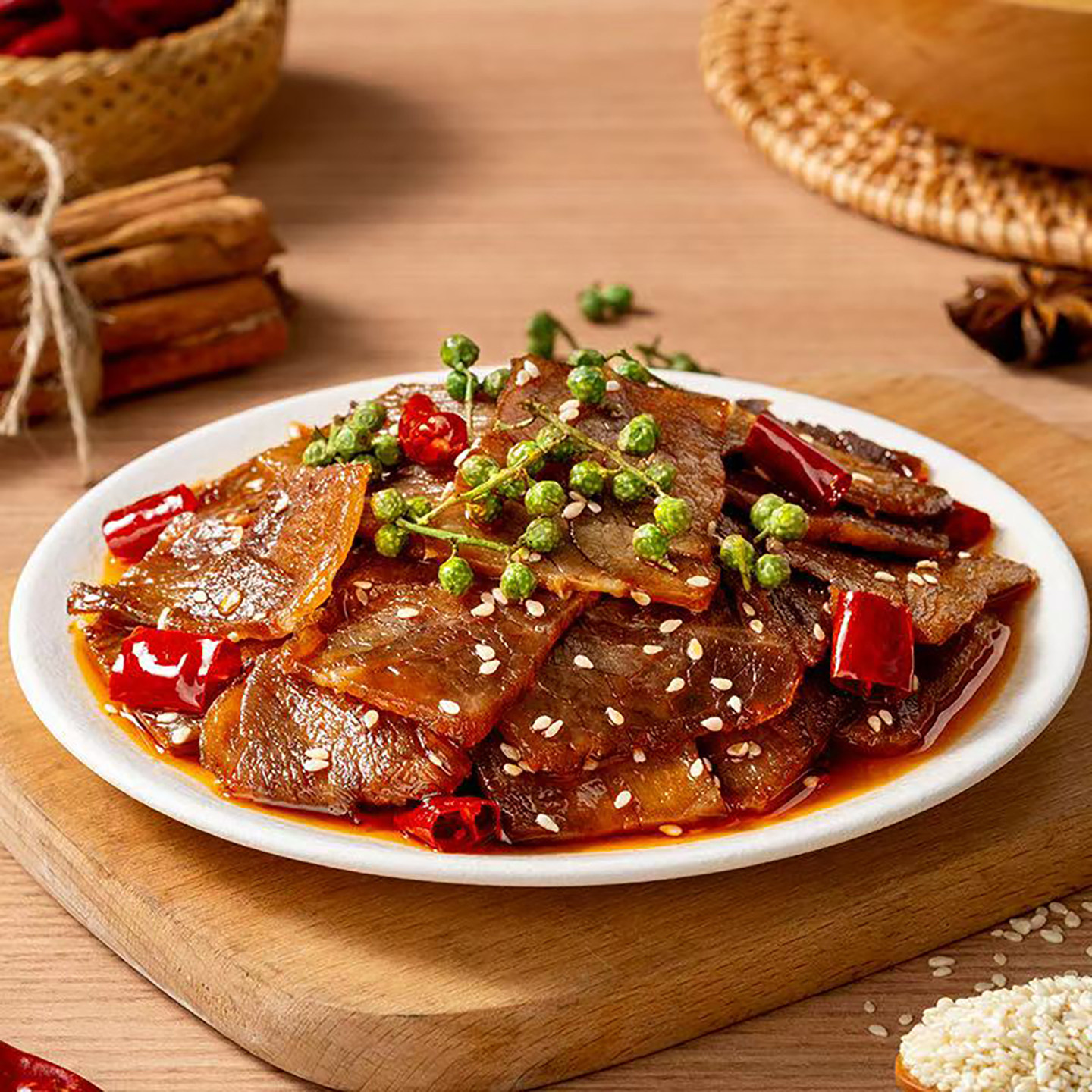 谭八爷椒麻牛肉125g卤味麻辣牛肉干冷吃办公室休闲零食即食特产