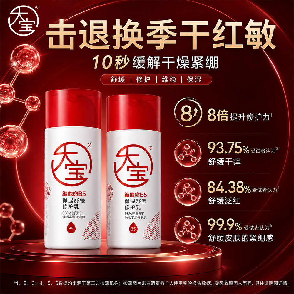 大宝维他命B5保湿舒缓修护乳95ml补水面霜换季擦脸护肤女官方正品图片