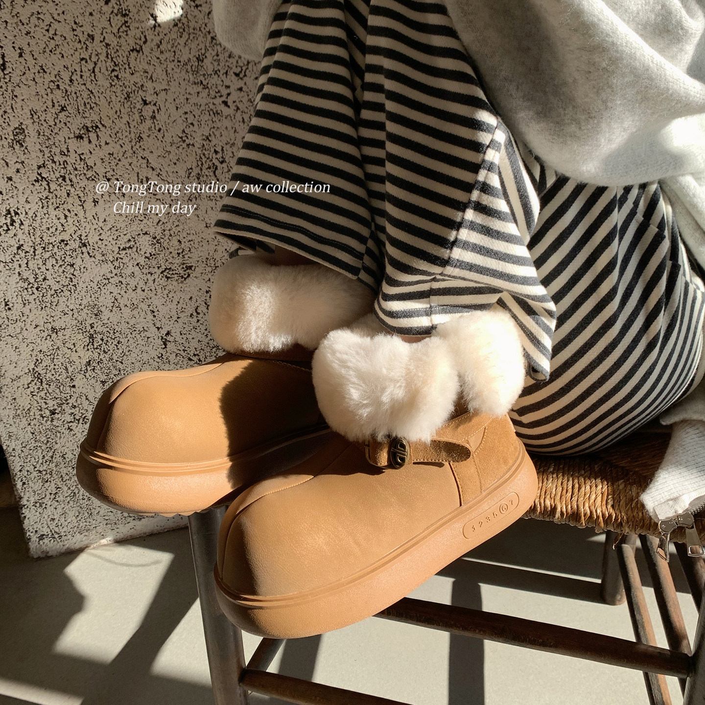 潼潼TONG卡皮巴拉大头厚底雪地靴女2025冬季新款东北加厚保暖棉靴,女鞋,时尚雪地靴,淘宝优惠券,粉丝福利购,淘宝优惠卷