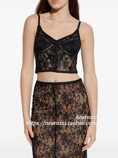 Nearnini 2025新款法式复古蕾丝拼接外穿内搭小吊带胸衣