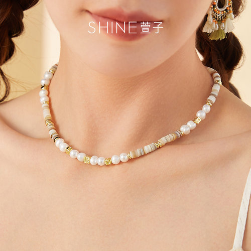 SHINE萱子原野牧歌淡水串珠项链