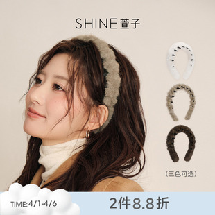 SHINE萱子饰品多色雾绒系列毛绒齿梳发卡女氛围感发箍