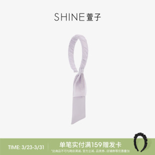 SHINE萱子饰品轻纱幻影系列网纱飘带发卡度假风紫色发箍早春配色