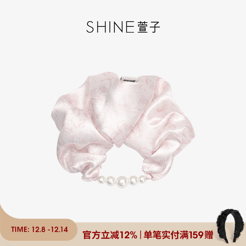 SHINE萱子海棠系列花朵珍珠发圈
