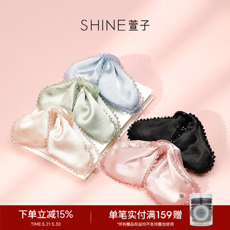 SHINE萱子饰品晨露晶语系列蝴蝶水晶抓夹气质精致发夹约会穿搭