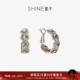 SHINE萱子饰品优雅奢华水钻耳环百搭耳饰日常耳扣耳圈生日礼物