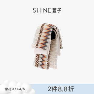 SHINE萱子饰品原野牧歌系列优雅花纹民族风蝴蝶结抓夹多层发夹