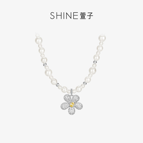 SHINE萱子饰品花朵大小渐变项链