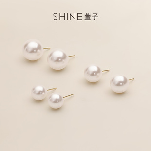 【阳子YZ&萱子】SHINE萱子饰品简约经典珍珠耳钉925银针耳环DB