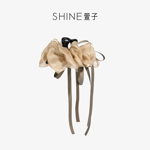 SHINE萱子轻纱绿影系列飘带抓夹