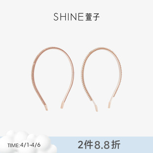 SHINE萱子饰品花影流光系列精致粉色珍珠细边发箍发卡早春配色